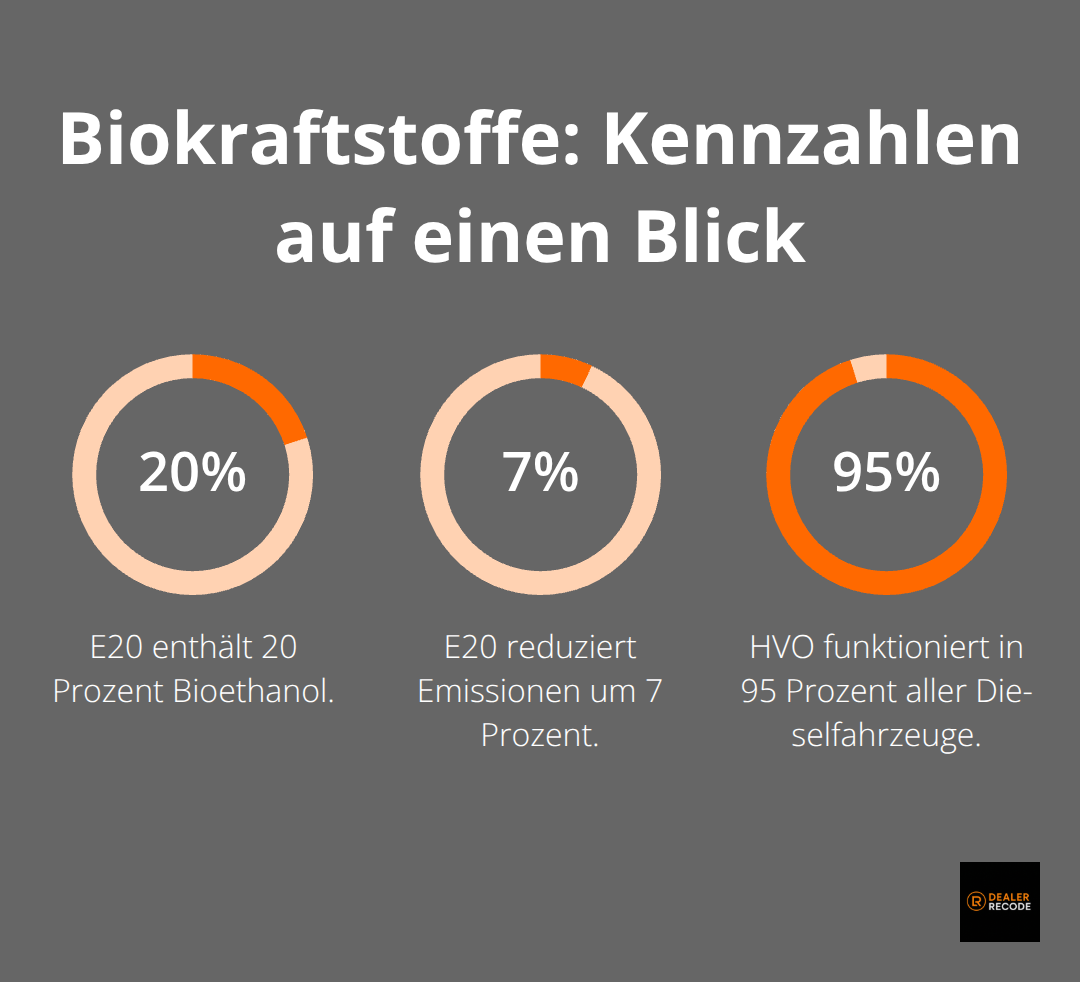 Prozentwerte zu E20, Emissionsreduktion und Diesel-Kompatibilität - alternative antriebe