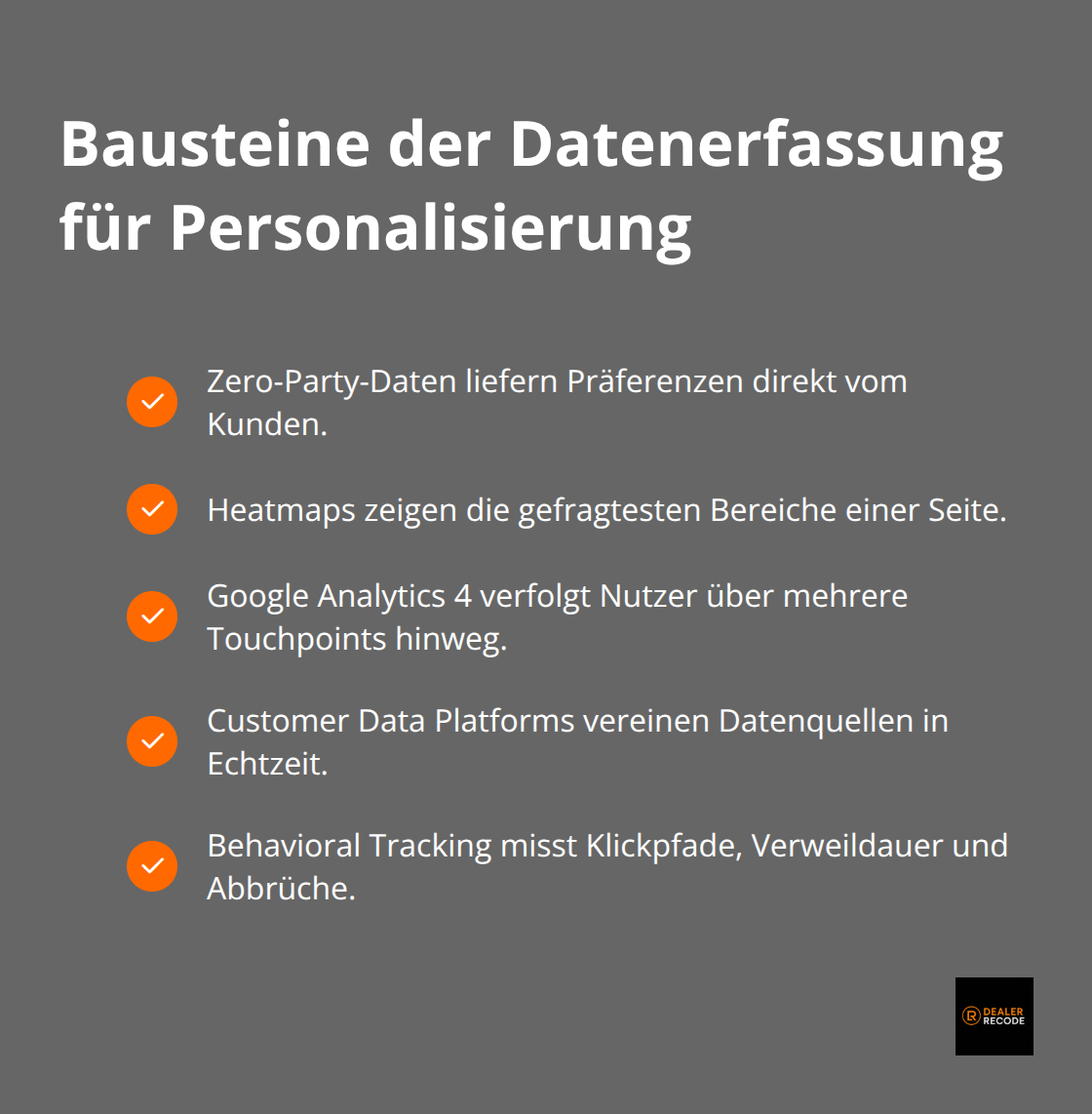 Checkliste zentraler Daten- und Tracking-Bausteine für E‑Commerce-Personalisierung