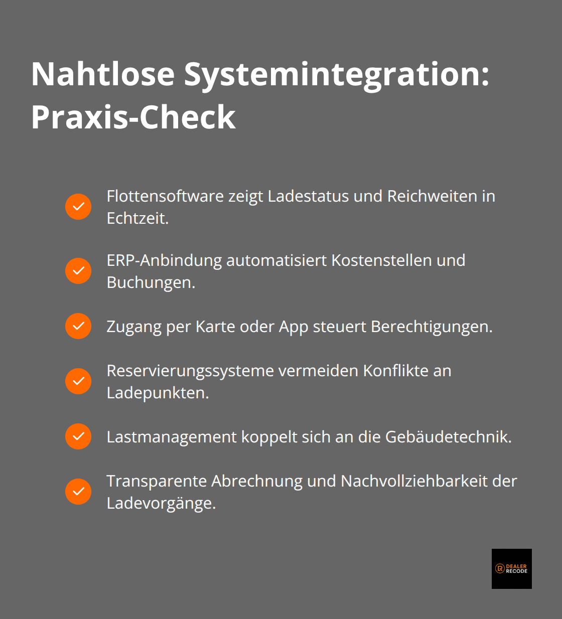Kernfunktionen für die Integration von Ladeinfrastruktur - e-mobilität ladeinfrastruktur