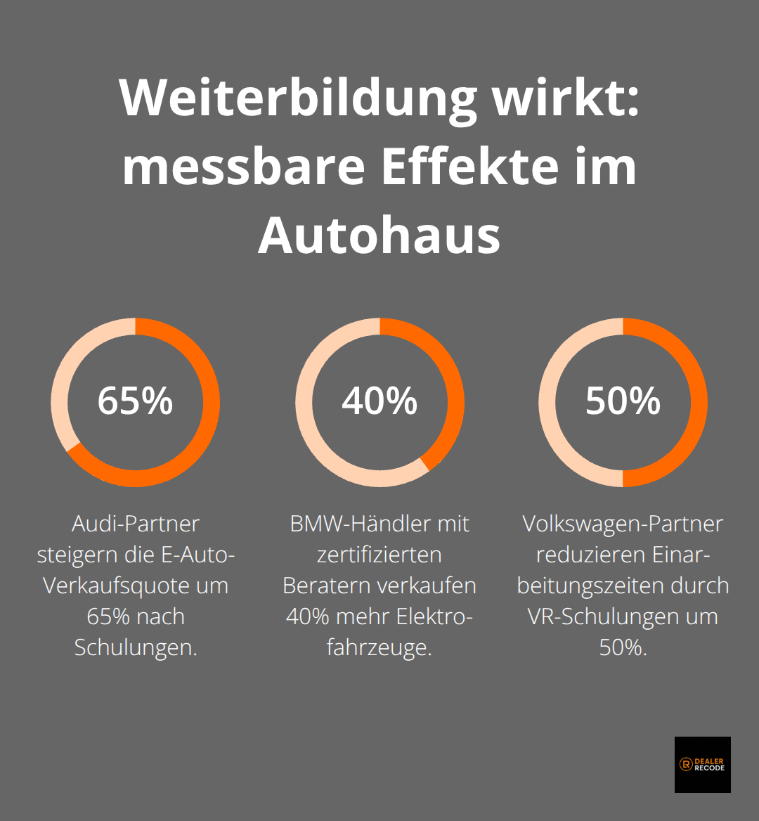 Prozentuale Effekte von Schulungen auf Verkauf und Effizienz - nachhaltigkeit automobilindustrie