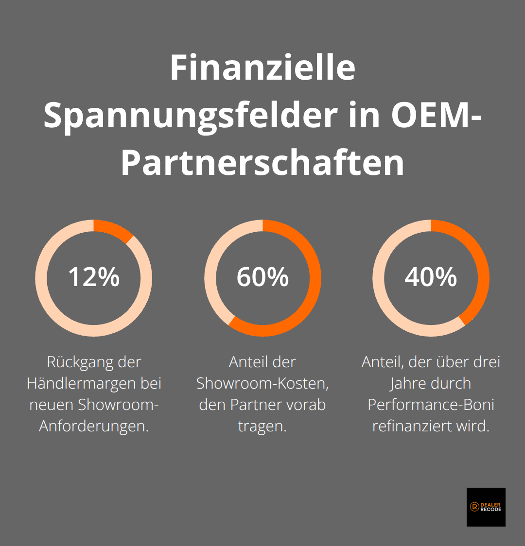 Prozentwerte zu Margenrückgang und Investitionsaufteilung in OEM-Partnerschaften